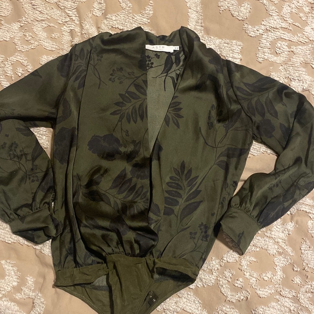 ASTR the Label Hunter Green Bodysuit